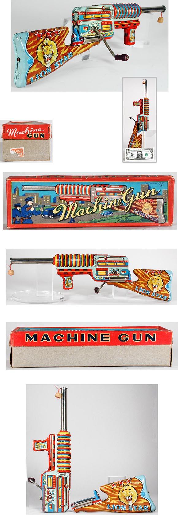 c.1951 Yonezawa, Lion Star Machine Gun in Original Box